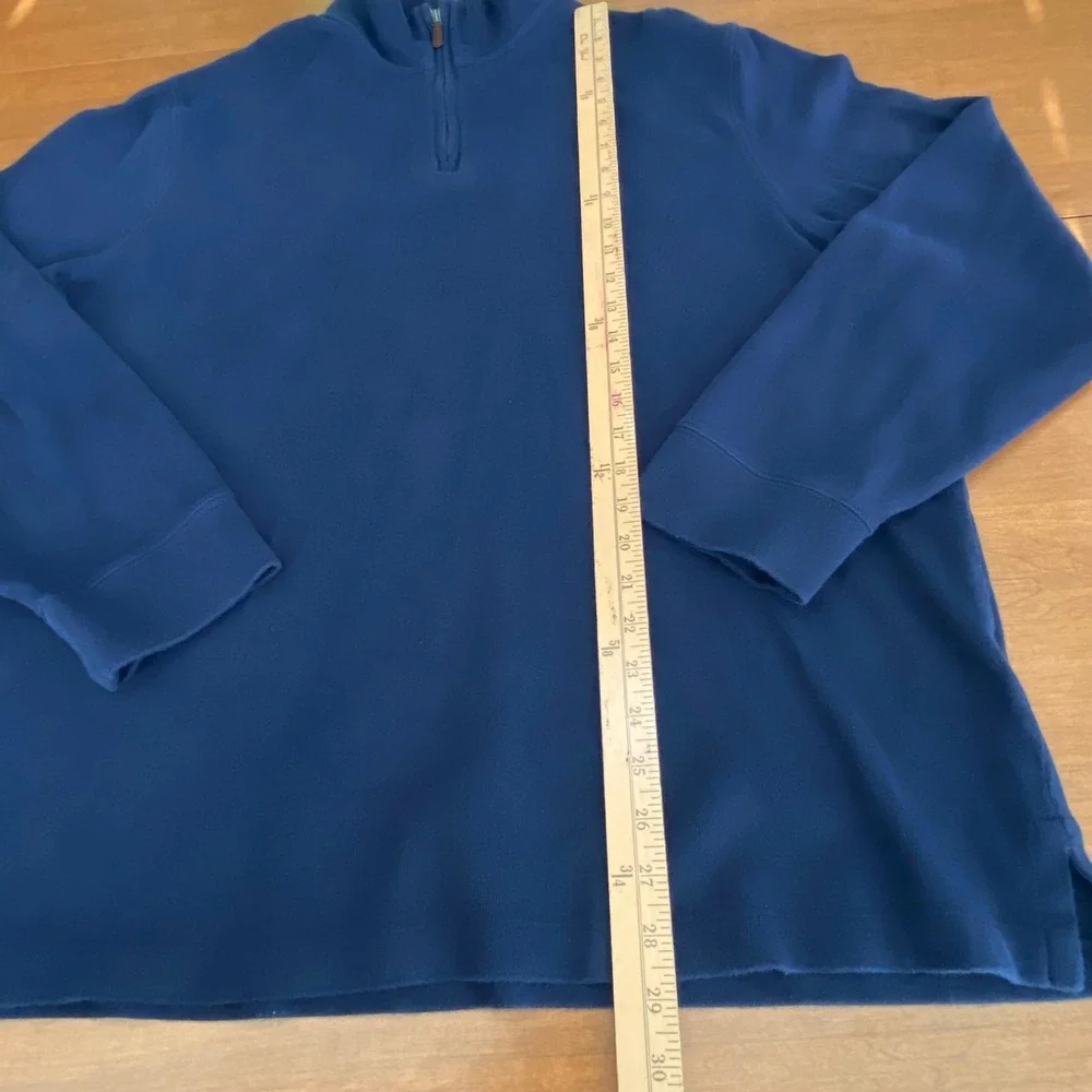 Polo Ralph Lauren Mens XL Estate Rib Quarter Zip Pullover Navy Blue 710784465009